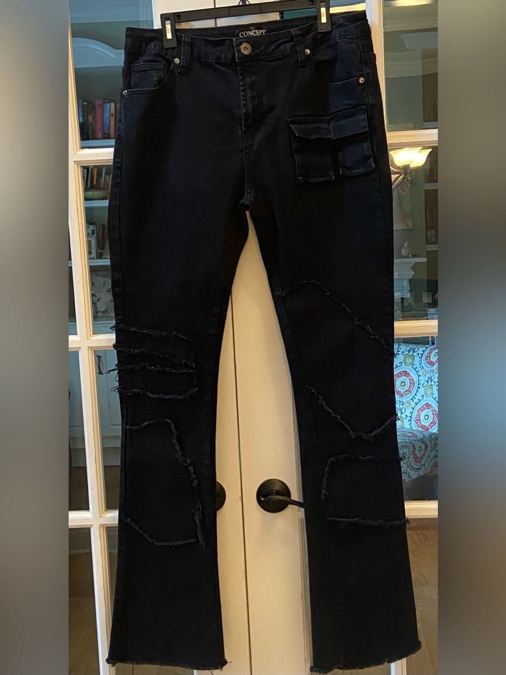 Concept LA Black Unique Cargo Jeans Size 36